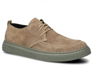 Men's shoe NAGABA 473 beige velours wax leather