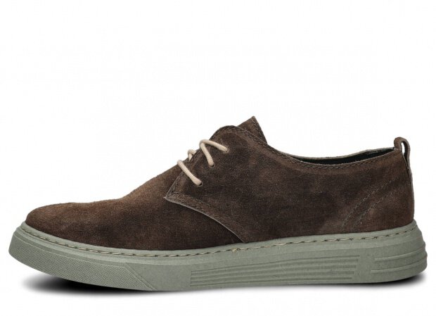 Men's shoe NAGABA 474 brown velours wax leather
