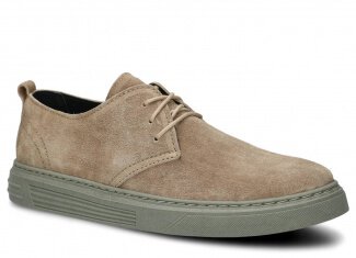 Men's shoe NAGABA 474 beige velours wax leather