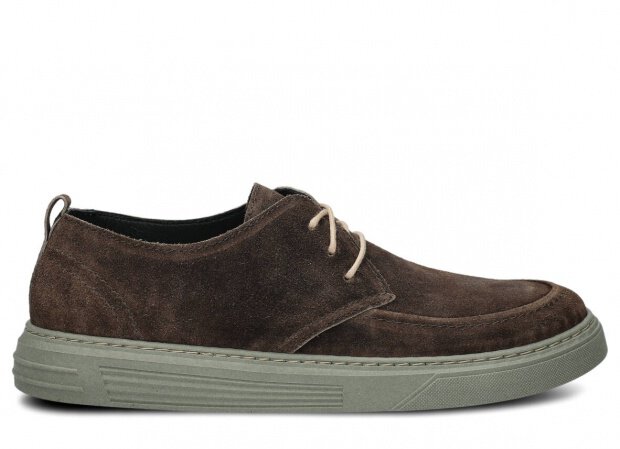 Men's shoe NAGABA 473 brown velours wax leather