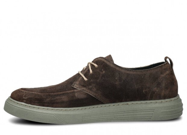 Men's shoe NAGABA 473 brown velours wax leather