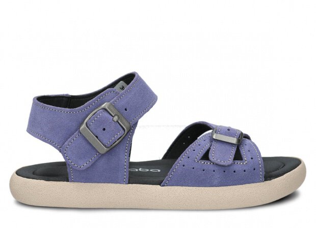 Youth shoes sandal NAGABA 027 purple velours leather