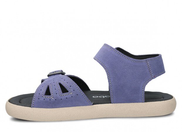 Youth shoes sandal NAGABA 027 purple velours leather