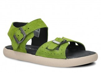 Youth shoes sandal NAGABA 027 pistachio velours leather