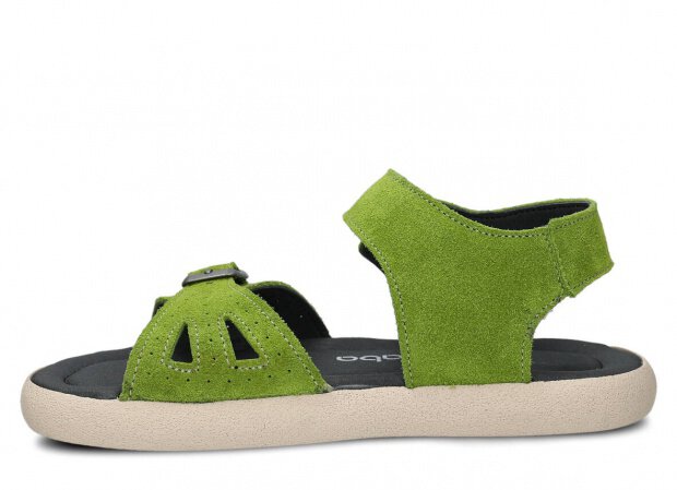 Youth shoes sandal NAGABA 027 pistachio velours leather