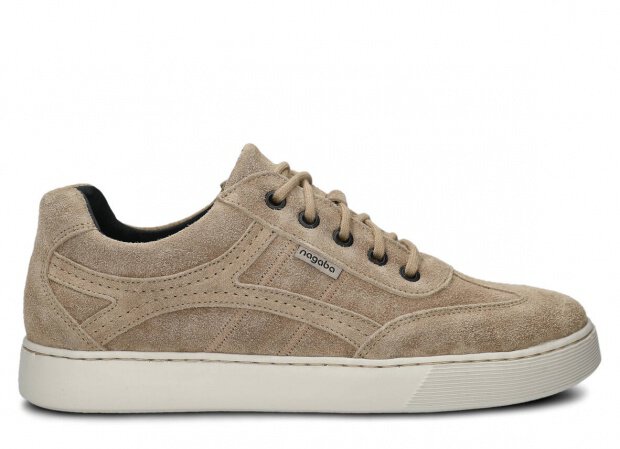 Men's shoe NAGABA 427 beige velours wax leather