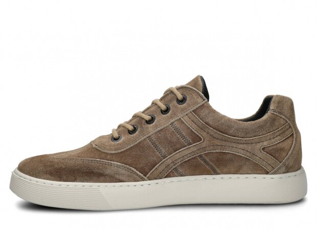 Men's shoe NAGABA 427 olive velours wax leather