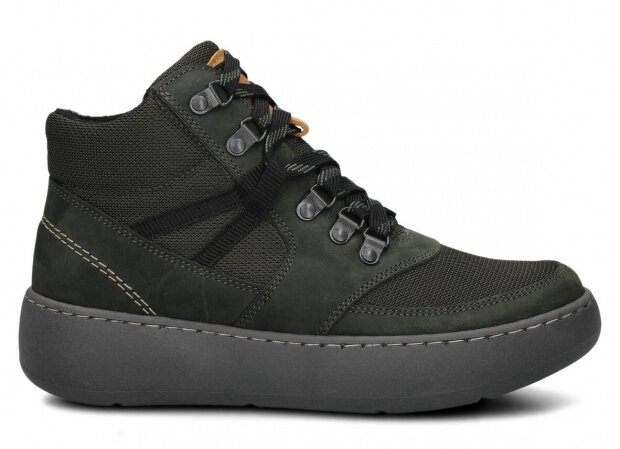TREKKING ANKLE BOOT NAGABA 072 KHAKI CRAZY LEATHER + FELT - 37