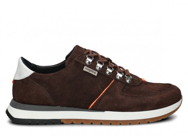 Men's shoe NAGABA 460 dark brown velours leather