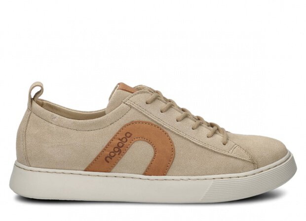 Shoe NAGABA 611 beige velours leather