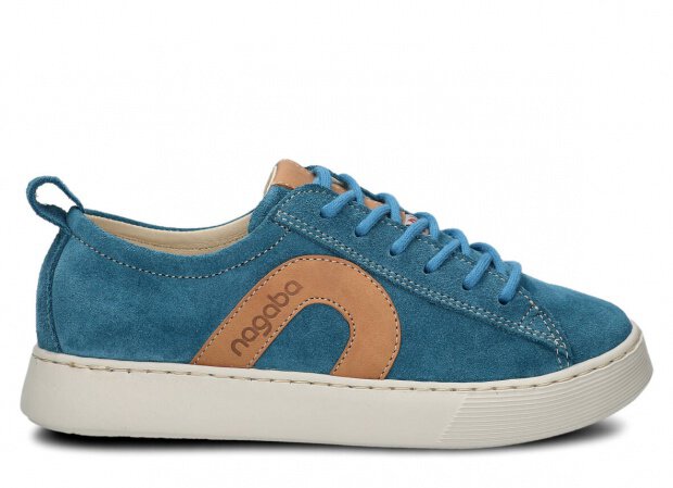 Shoe NAGABA 611 jeans velours leather