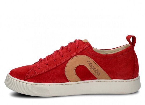 Shoe NAGABA 611 red velours leather
