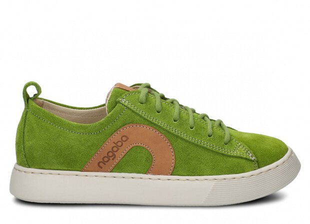 Shoe NAGABA 611 pistachio velours leather