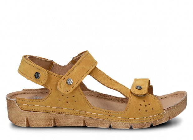 Women's sandal NAGABA 306 yellow samuel leather
