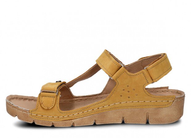 Women's sandal NAGABA 306 yellow samuel leather