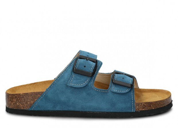 Profiled Slides - NAGABA 0172 jeans velours leather s. 36-46