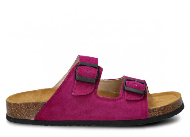 Profiled Slides - NAGABA 0172 purple velours leather s. 36-46