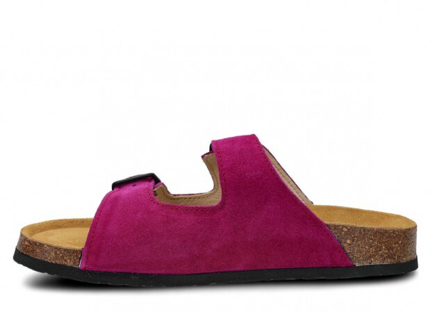 Profiled Slides NAGABA 0172 purple velours leather s. 36-46
