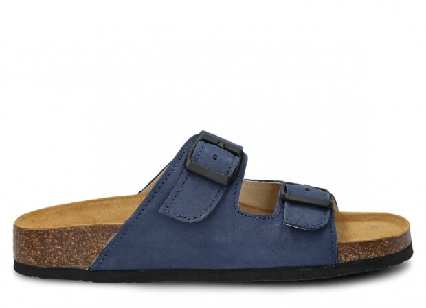 Profiled Slides - NAGABA 0172 navy blue samuel leather s. 36-46