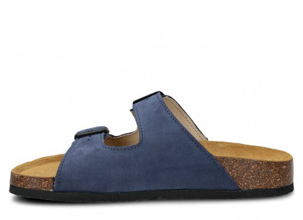 Profiled Slides - NAGABA 0172 navy blue samuel leather s. 36-46