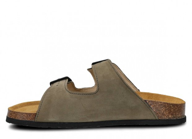 Profiled Slides - NAGABA 0172 khaki samuel leather s. 36-46