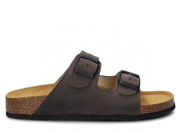 Profiled Slides - NAGABA 0172 graphite crazy leather s. 36-46