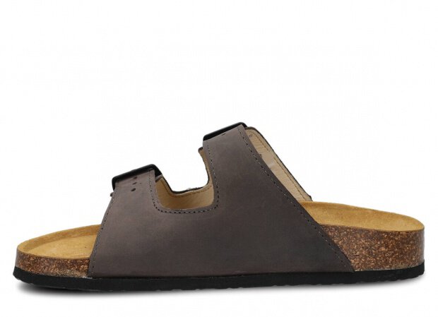 Profiled Slides - NAGABA 0172 graphite crazy leather s. 36-46