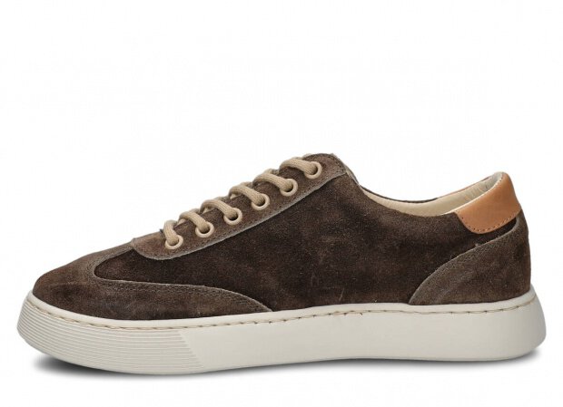 Shoe NAGABA 612 brown velours wax leather