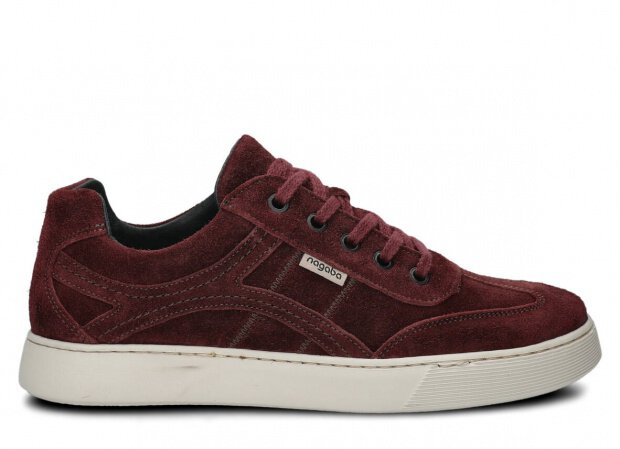 Men's shoe NAGABA 427 burgundy velours wax leather