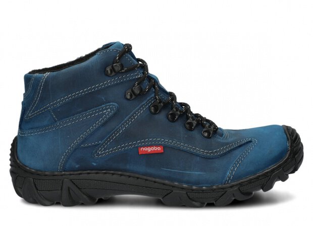 Men's trekking ankle boot NAGABA 401 cobalt crazy leather