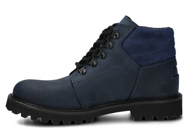 Hiking boot - NAGABA 1121 navy blue crazy leather