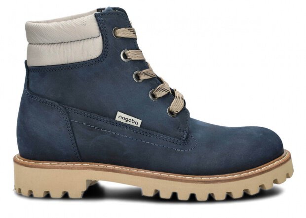 Hiking boot NAGABA 622 navy blue crazy leather