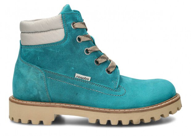 Hiking boot NAGABA 622 turquoise crazy leather