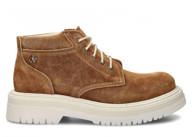 Women's ankle boot EVENEMENT EV079 ginger velours wax leather