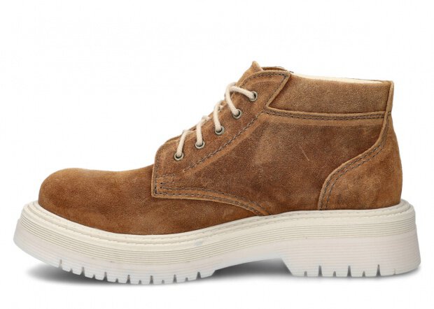 Women's ankle boot EVENEMENT EV079 ginger velours wax leather