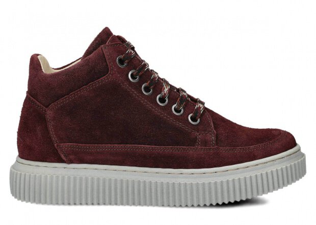 Ankle boot NAGABA 6101 burgundy velours wax leather