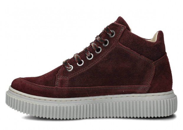 Ankle boot NAGABA 6101 burgundy velours wax leather