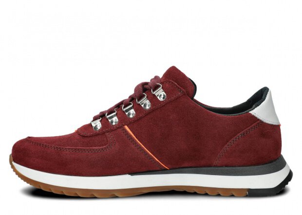 Men's shoe NAGABA 460 burgundy velours leather