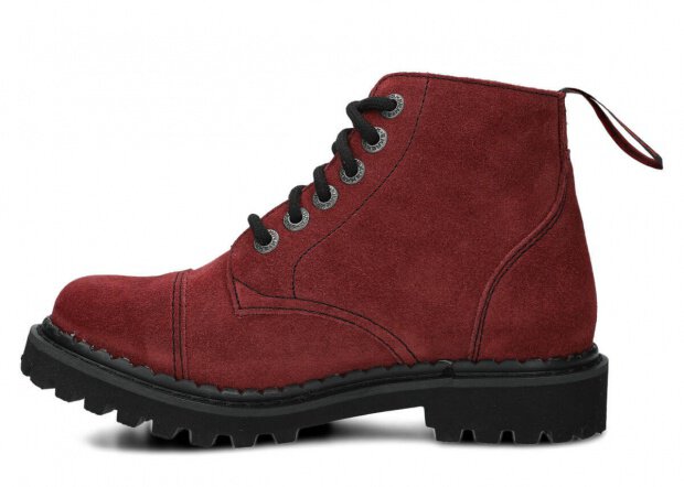 Combat booty SHARK NAGABA 6H burgundy velours leather
