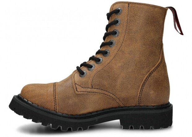 Combat booty SHARK NAGABA 8H ginger velours leather