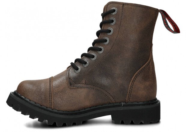 Combat booty SHARK NAGABA 8H brown velours leather