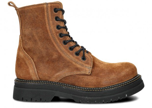 Women's ankle boot EVENEMENT EV108 ginger velours wax leather