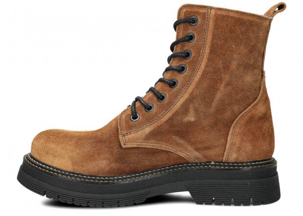 Women's ankle boot EVENEMENT EV108 ginger velours wax leather