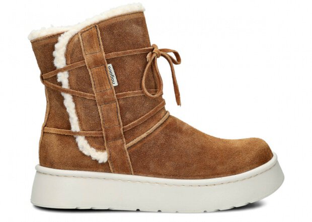 Women's ankle boot 235/1 ginger velours wax leather