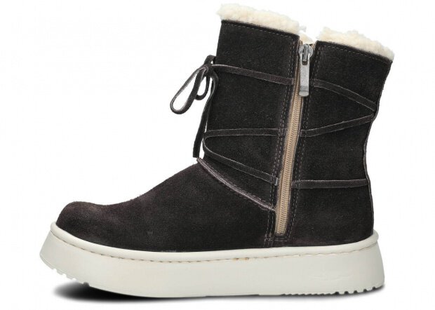Women's ankle boot 235/1 graphite velours wax leather