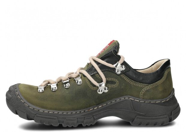 Men's trekking shoe NAGABA 055 rotten green crazy leather