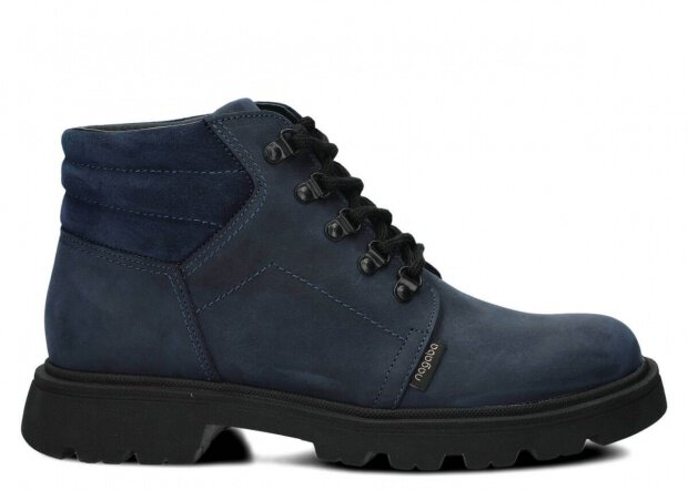 Hiking boot NAGABA 1122 navy blue crazy leather