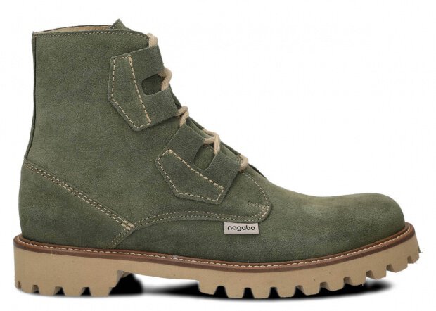Men's ankle boot NAGABA 488/1 khaki velours leather