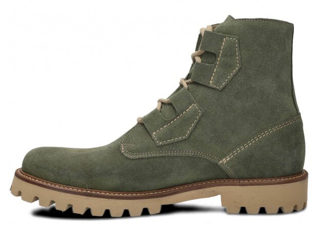 Men's ankle boot NAGABA 488/1 khaki velours leather