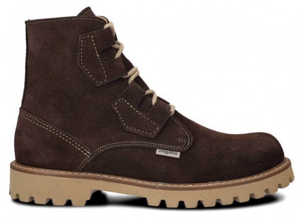 Men's ankle boot NAGABA 488/1 brown velours leather